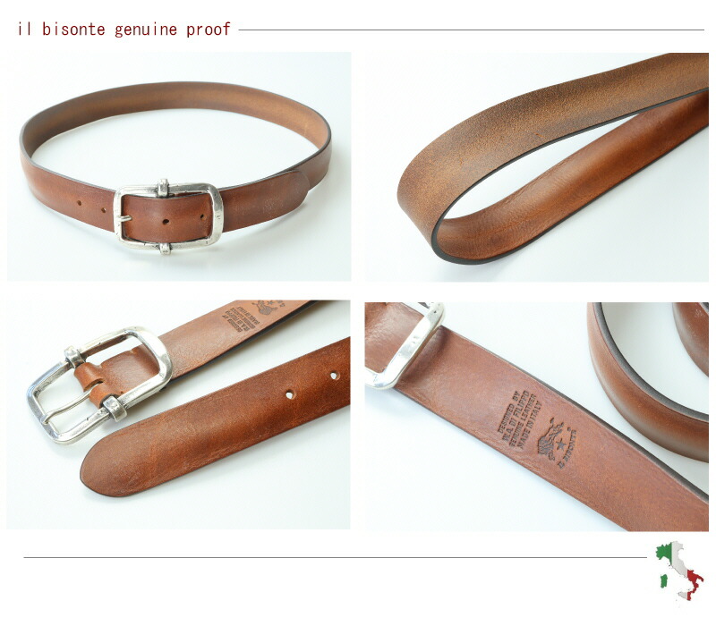 楽天市場】イルビゾンテ ベルト レザーベルトIL BISONTE イル ビゾンテ