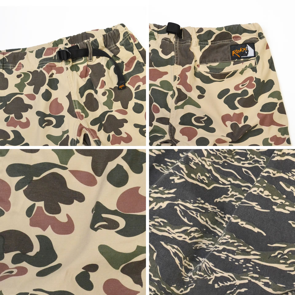 楽天市場】ROKX ロックス MG CAMOUFLAGE CLIMBING SHORTS カモフラ