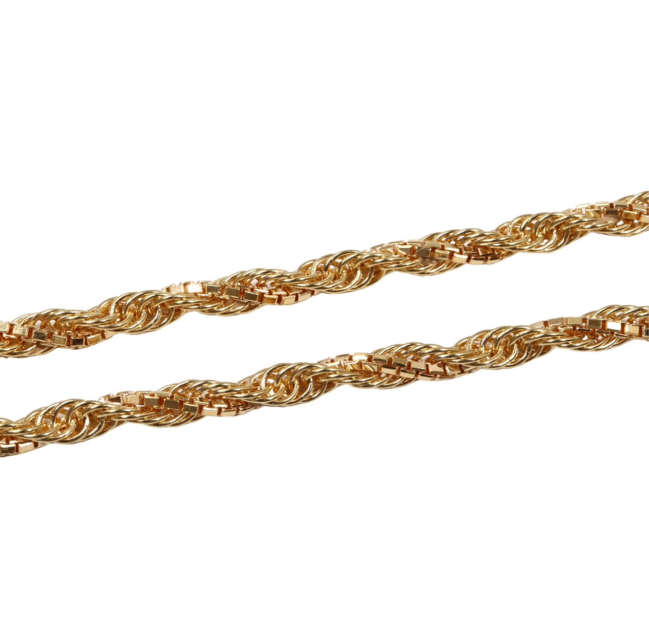 楽天市場】K18 YG ロープ チェーン ネックレス 2.4mm 42cm 18金