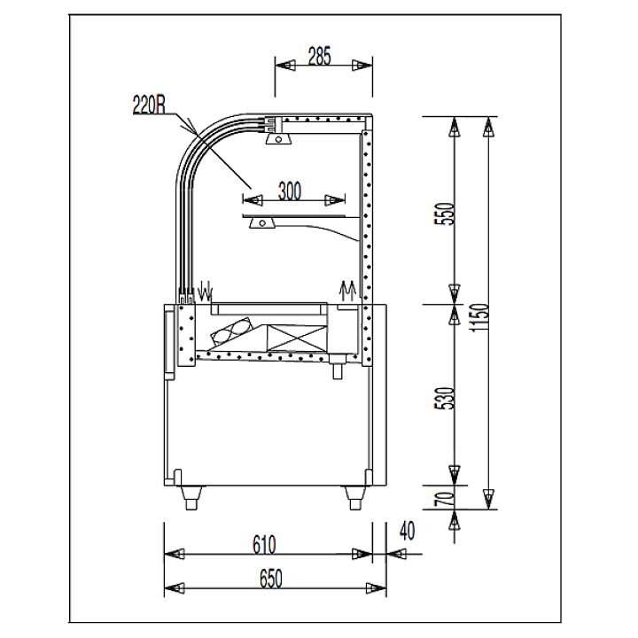 楽天市場】【新品】冷蔵ショーケース 低温高湿タイプ 幅1200×奥行650