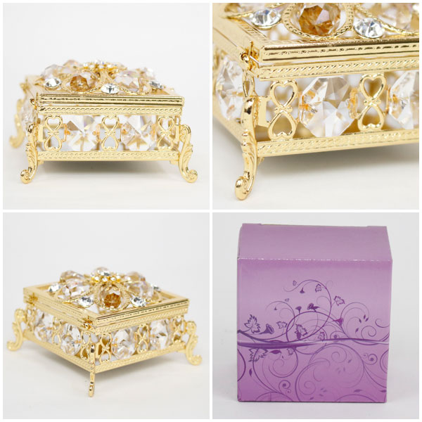 楽天市場】スワロフスキー クリスタル 小物入れ ふた付き 置物