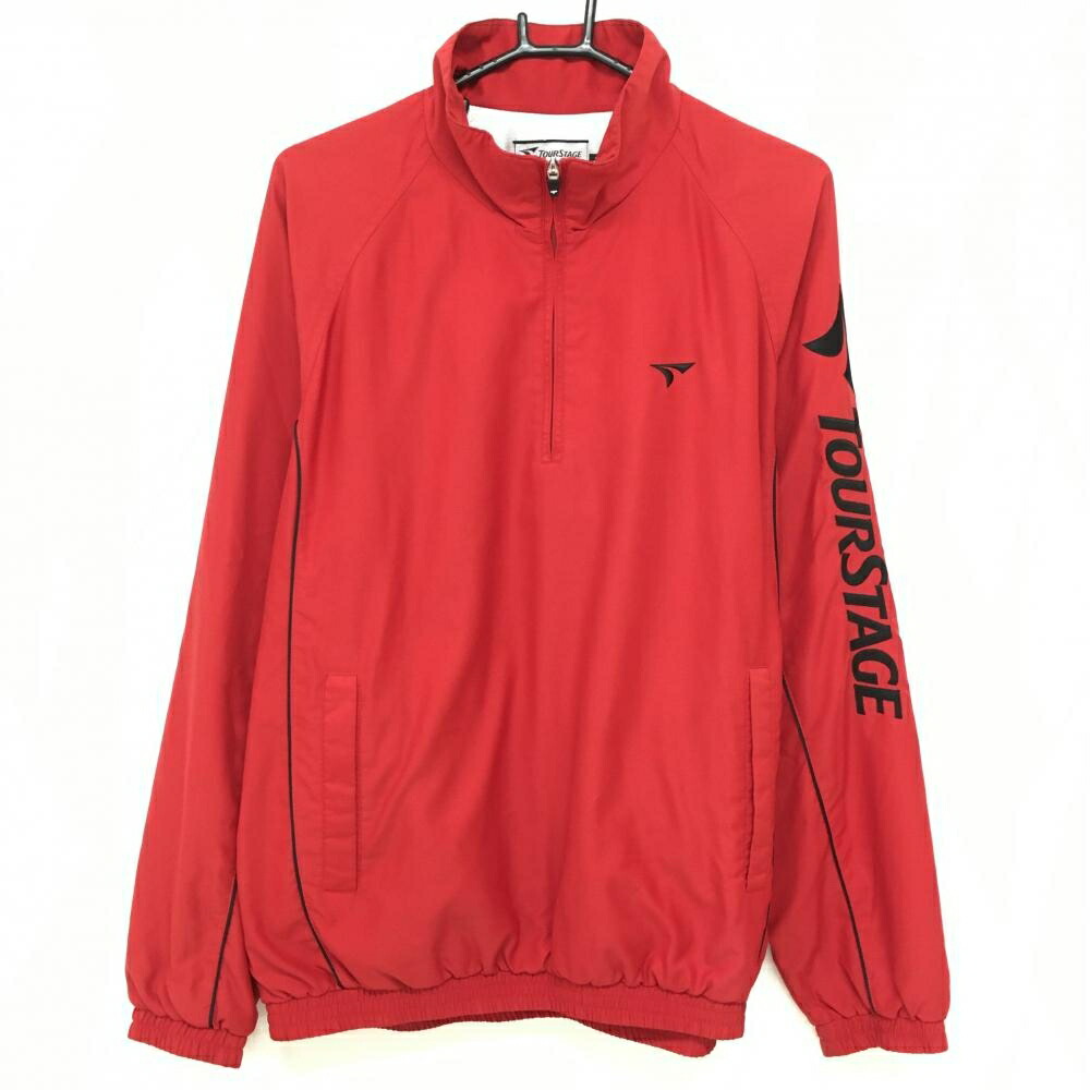 楽天市場】ツアーステージ ハイネックブルゾン レッド×黒 ハーフジップ