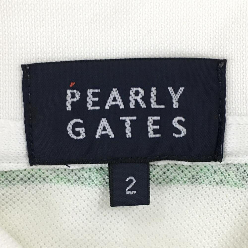 楽天市場】【美品】パーリーゲイツ 半袖ポロシャツ 白×グリーン