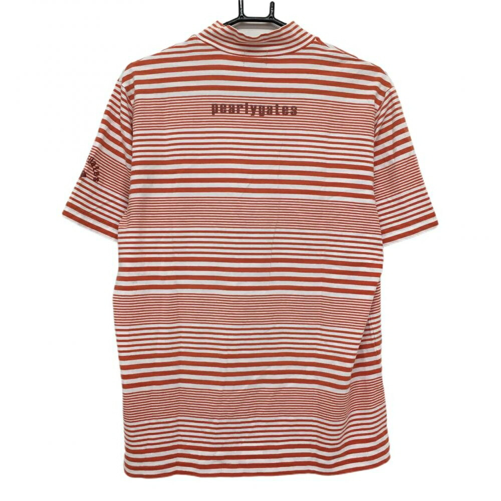 楽天市場】【美品】パーリーゲイツ 半袖ハイネックシャツ オレンジ×白