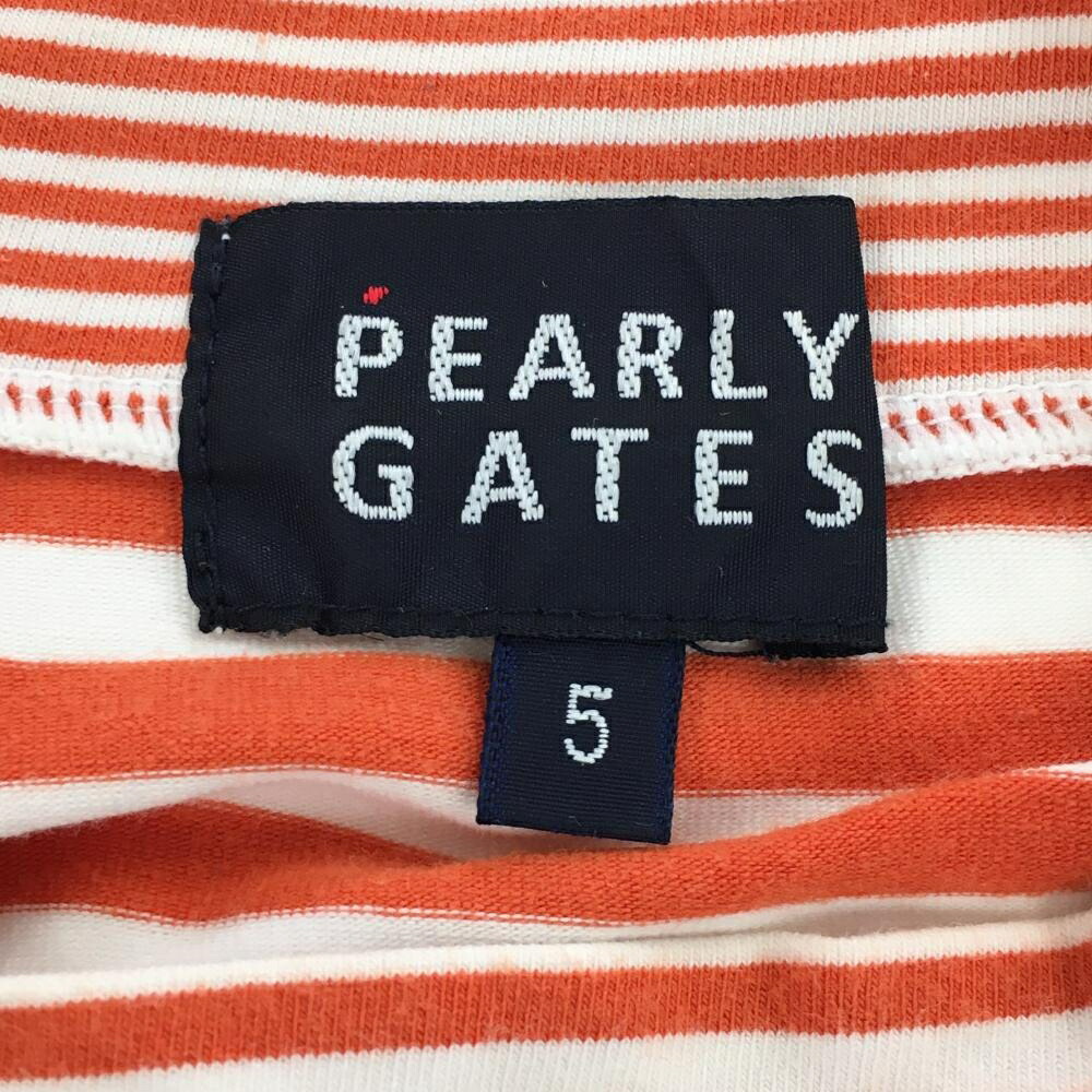 楽天市場】【美品】パーリーゲイツ 半袖ハイネックシャツ オレンジ×白