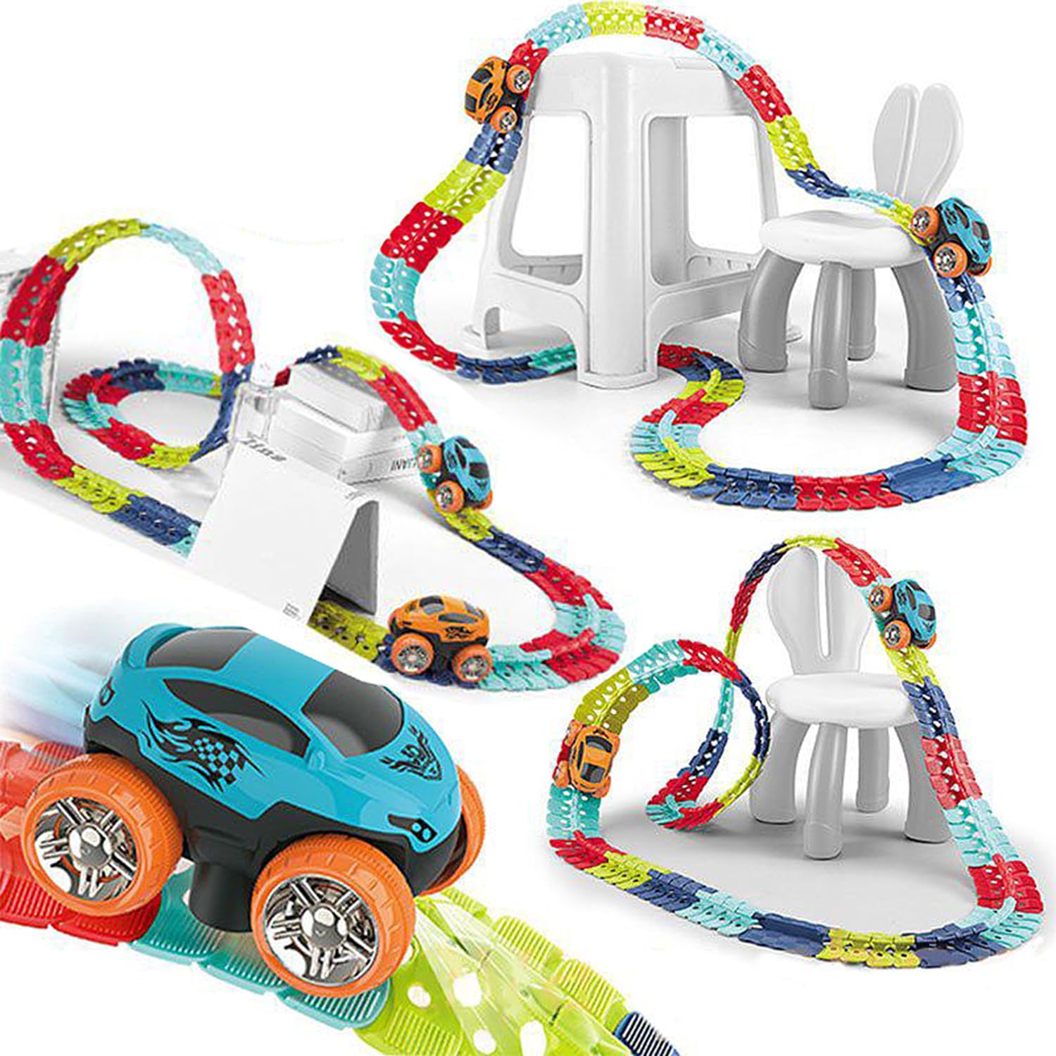 楽天市場】JUYEE 知育玩具 車 おもちゃ レール ミニカー 電動