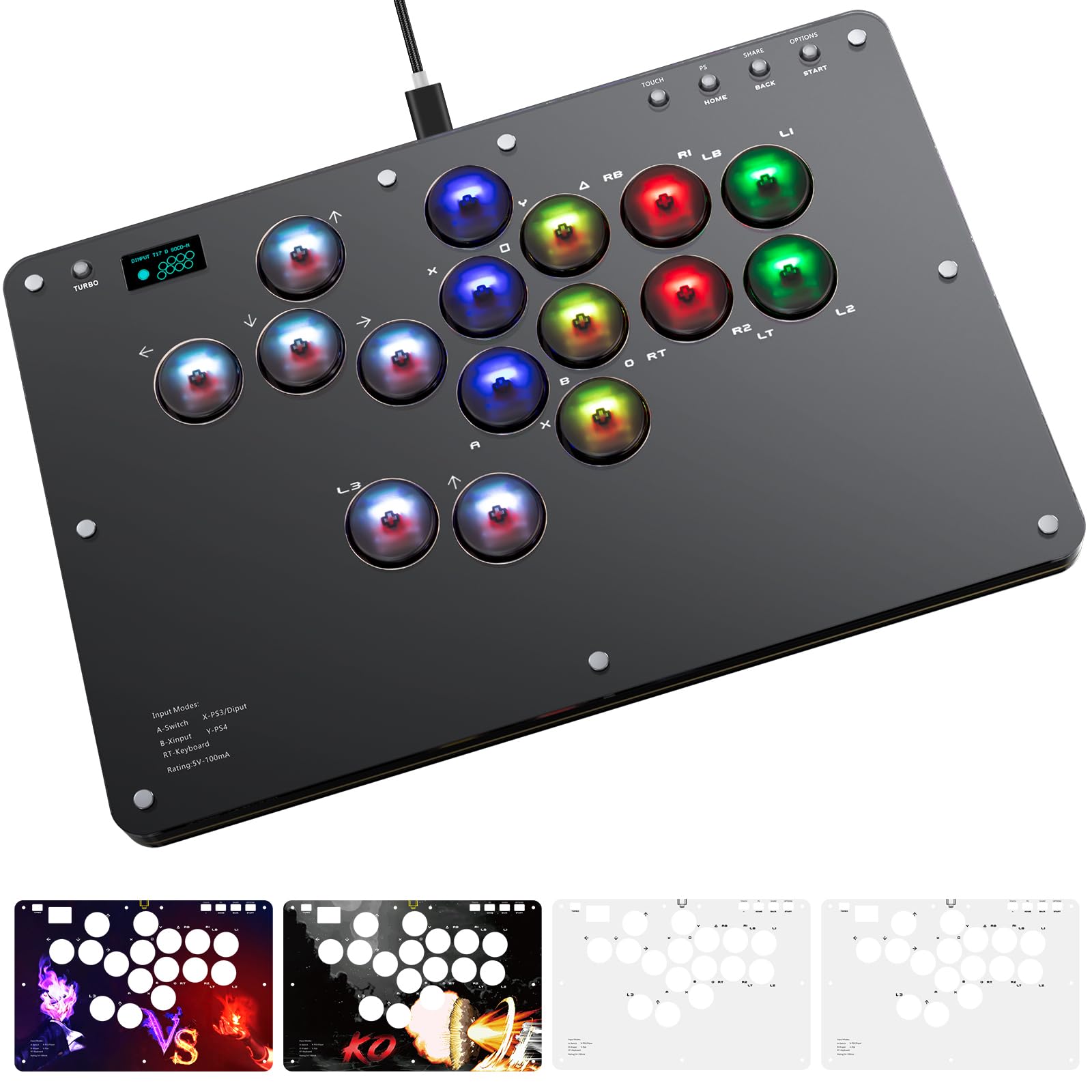 楽天市場】AQielev レバーレス コントローラー アケコン レバーレス