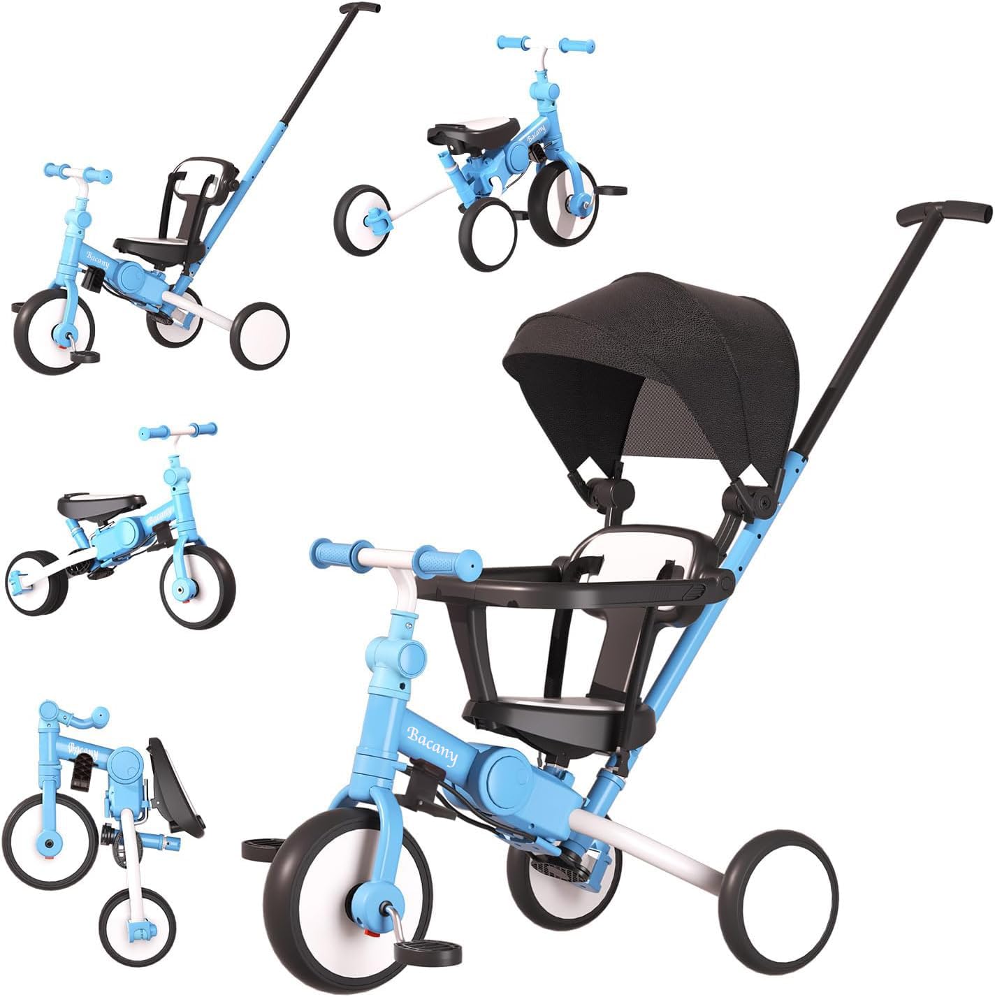 楽天市場】Bacany 子供用三輪車 7in1 三輪車 ステップ付き 折りたたみ