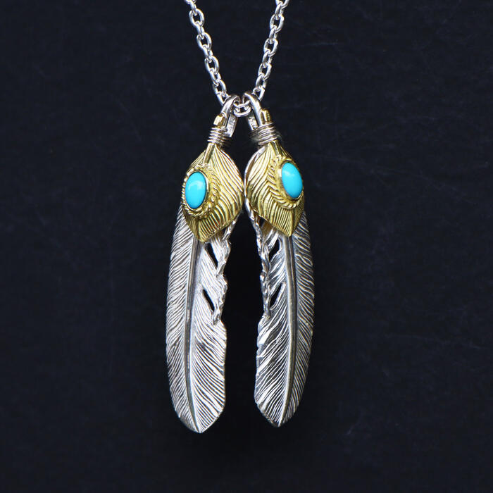 楽天市場】TADY&KING ハートK18フェザー金縄ターコイズ Lサイズ