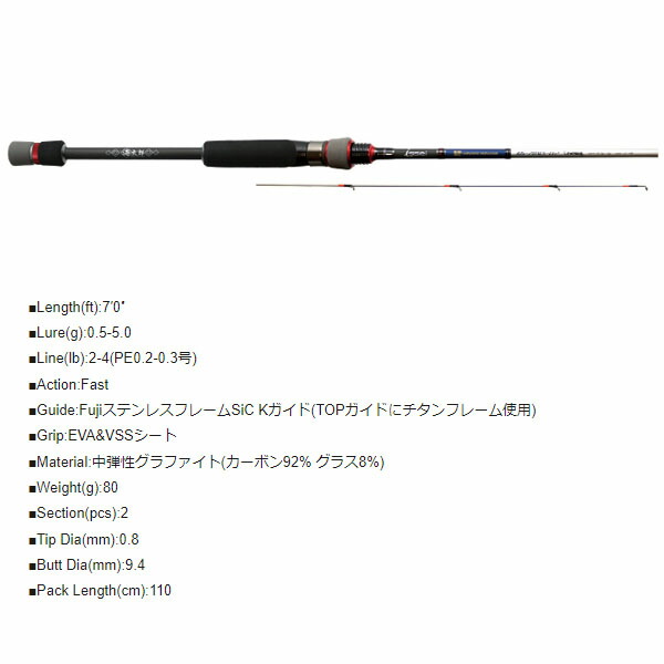 楽天市場】一誠 issei イッセイ 竿 ロッド 海太郎 「碧」IUS-70XLS-LV2