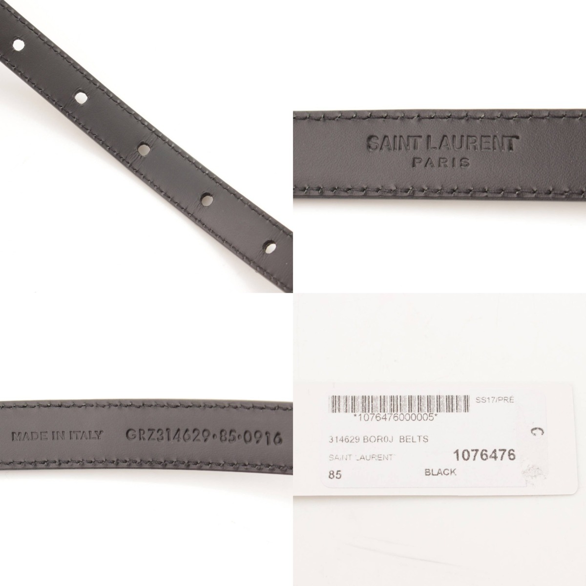 楽天市場】【サンローラン】SAINT LAURENT メンズ 3連バックル レザー