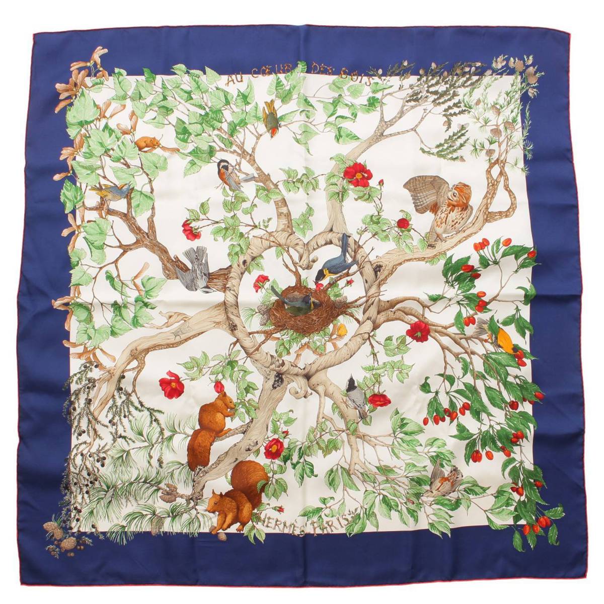 楽天市場】【エルメス】Hermes カレ90 シルクスカーフ AU COEUR DES