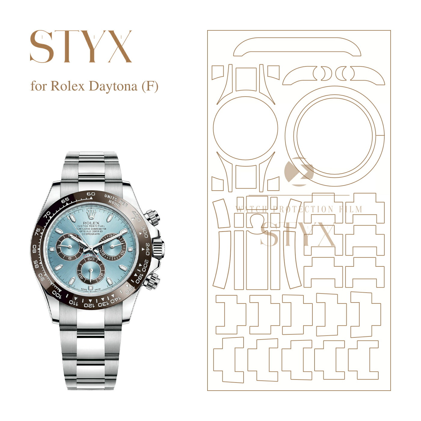 楽天市場】【STYX】スティックス保護フィルム for Rolex Daytona (F