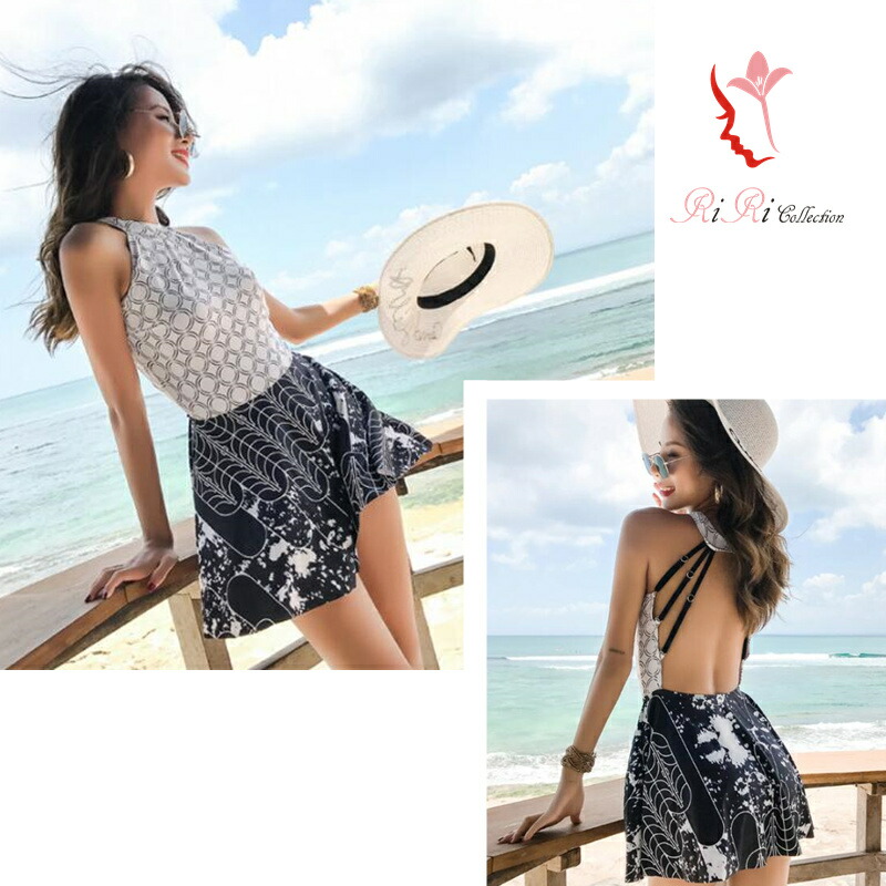 楽天市場】新作 水着 mizugi18-056 ワンピース 水着 ショートパンツ