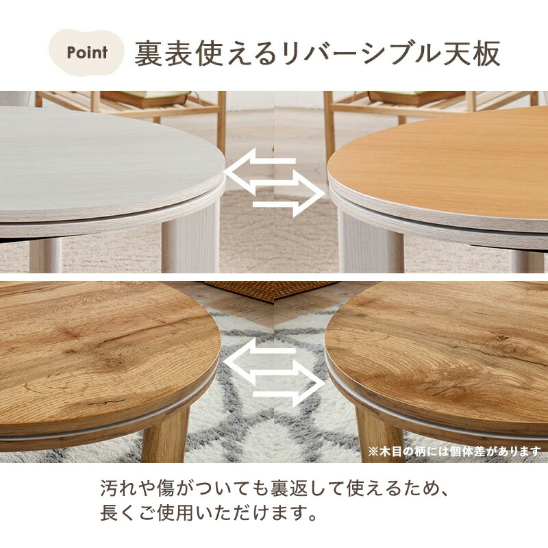 楽天市場】こたつ 円形 テーブル 一人用 折りたたみ 68cm [ こたつ