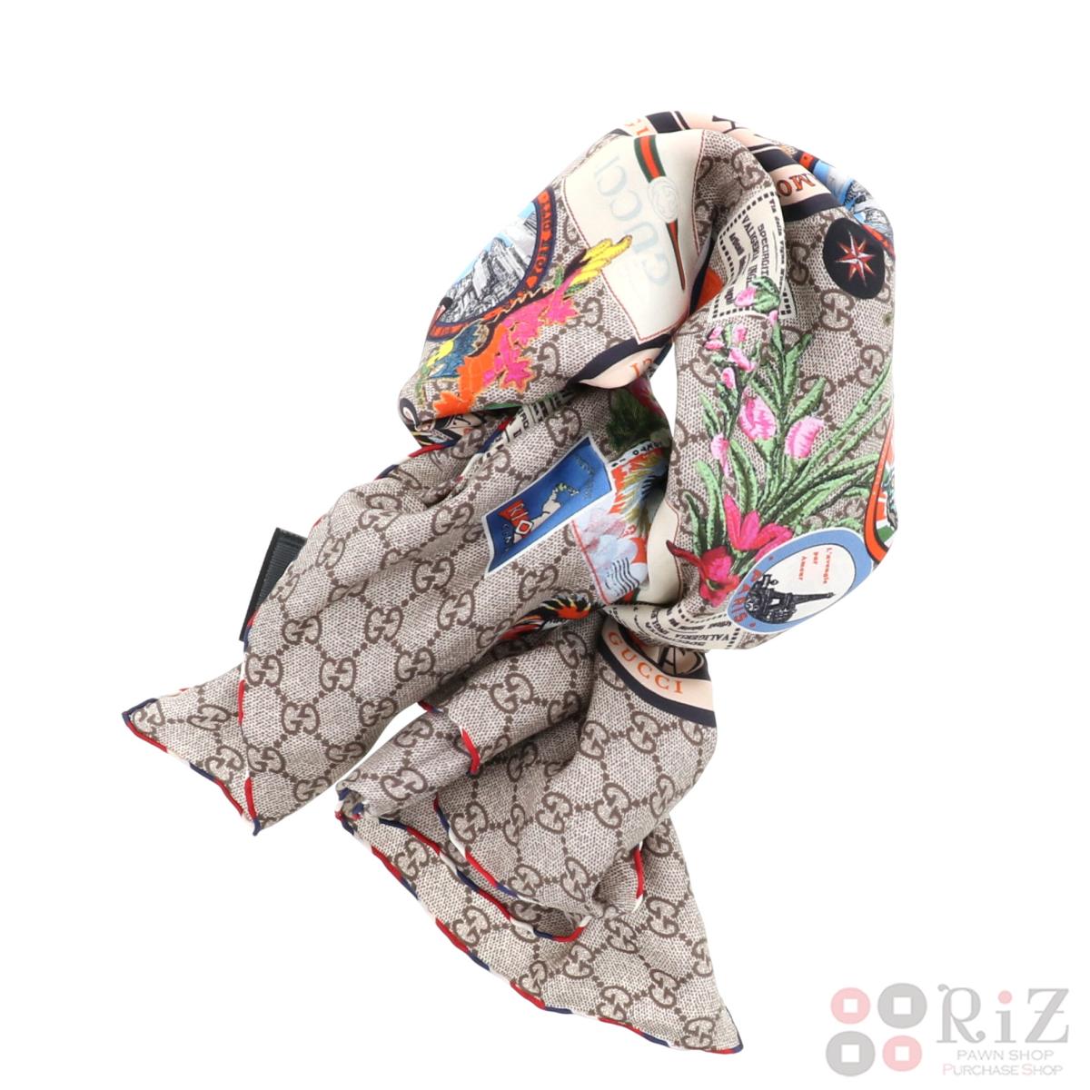 楽天市場】【中古】GUCCI （グッチ） ｸｰﾘｴ ﾌﾟﾘﾝﾄ ｼﾙｸ ｽｶｰﾌ 服飾