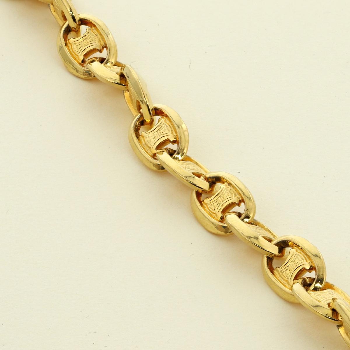 楽天市場】【中古】 CELINE （セリーヌ） Vintage ﾏｶﾀﾞﾑ Gold ﾌﾞﾚｽﾚｯﾄ