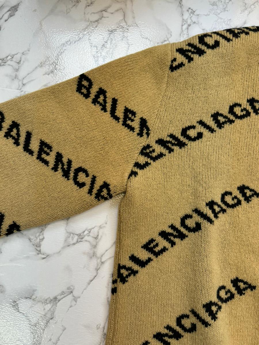 楽天市場】【中古】 BALENCIAGA （バレンシアガ） ﾛｺﾞ ｼﾞｬｶﾞｰﾄﾞﾆｯﾄ