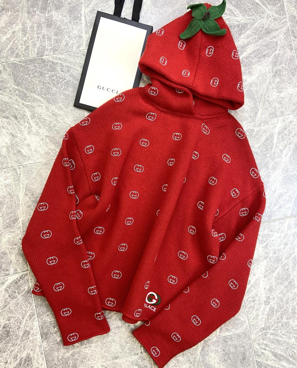 楽天市場】【中古】 GUCCI （グッチ） GUCCI×PALACE Strawberry Hoodie
