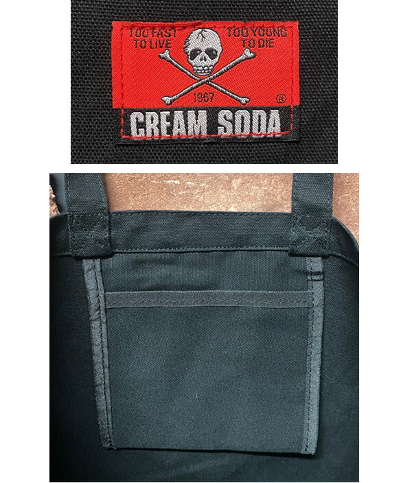 楽天市場】CREAM SODA クリームソーダ CS角ドクロトートバッグ PD24BAG