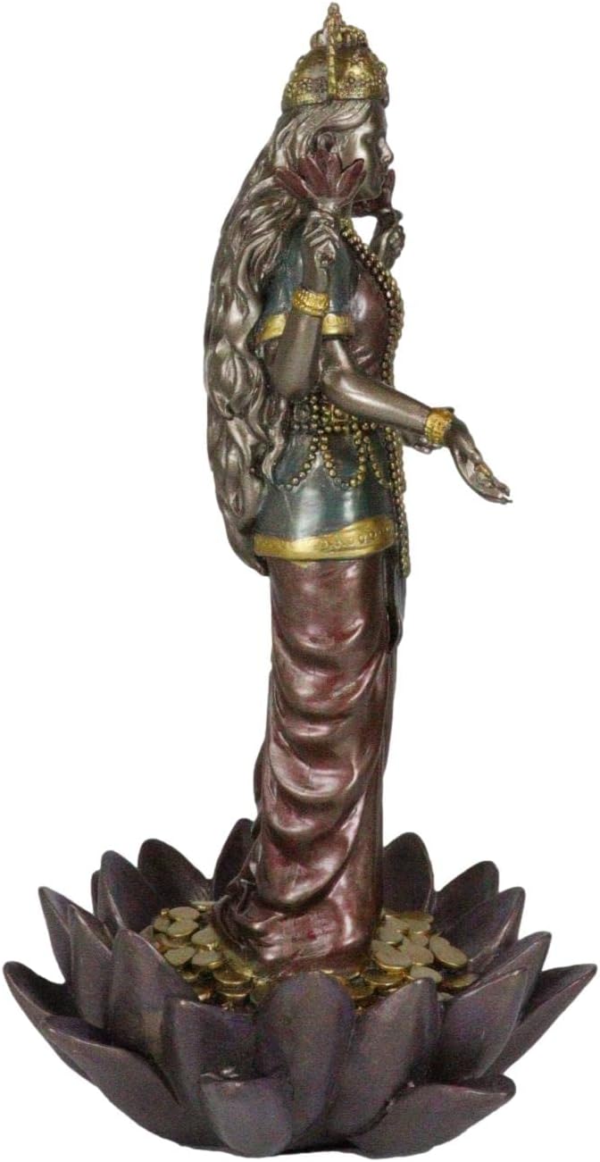 楽天市場】幸運の象徴 吉祥天 蓮の上のラクシュミー 彫像 ヒンズー神