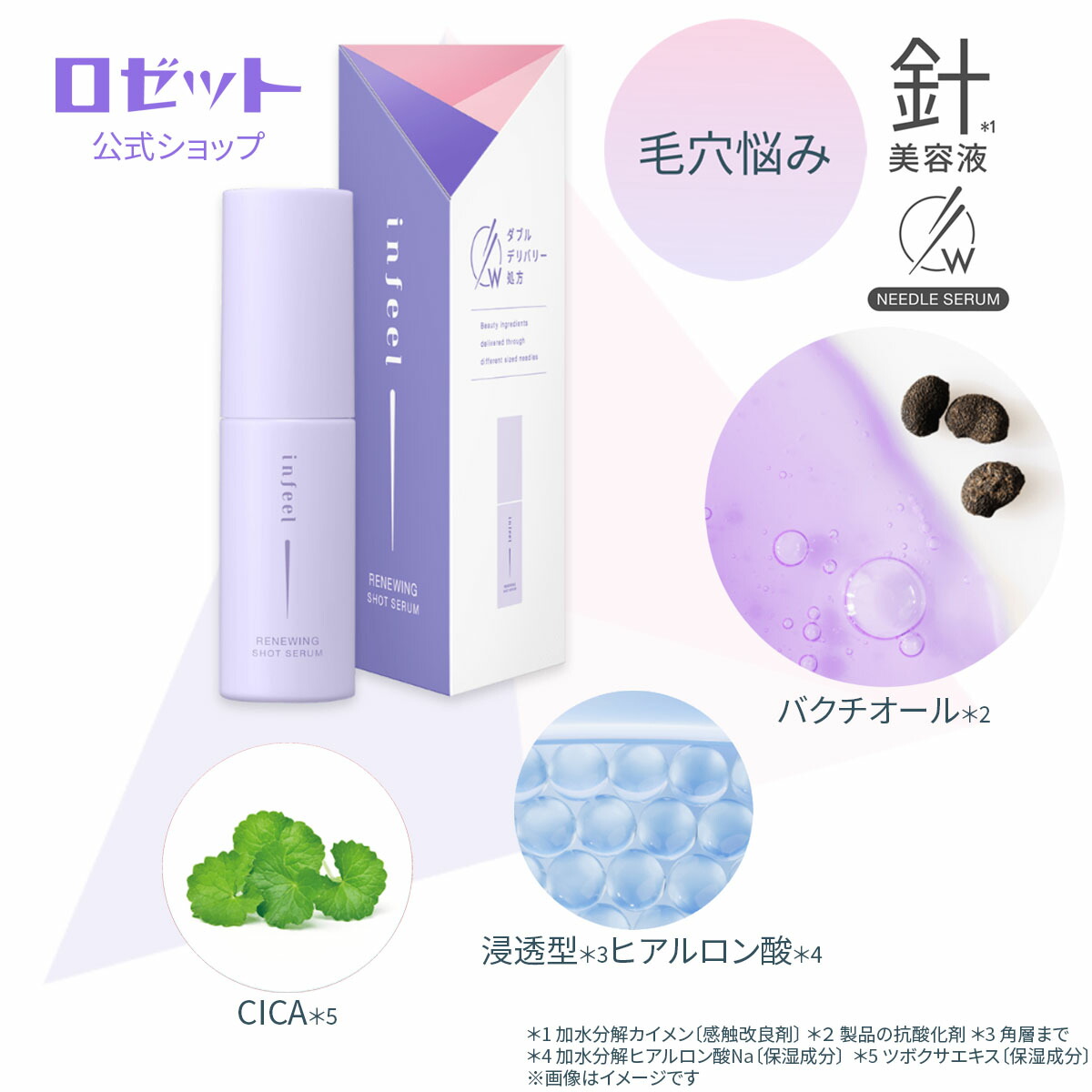 楽天市場】針美容液 infeel リニューイングショットセラム 日本製 毛穴