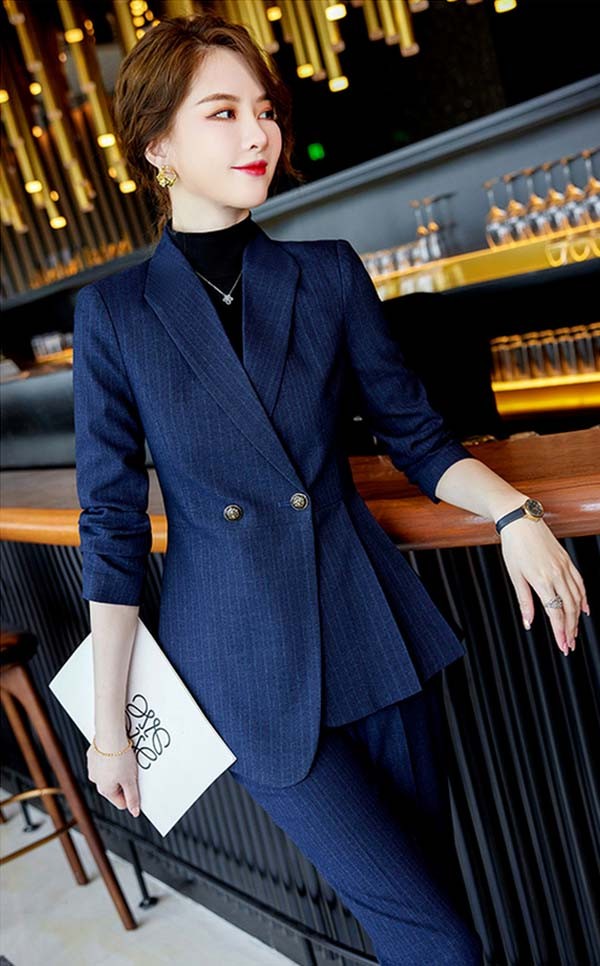 楽天市場】パンツスーツ ストライプスーツ レディース 大きいサイズ