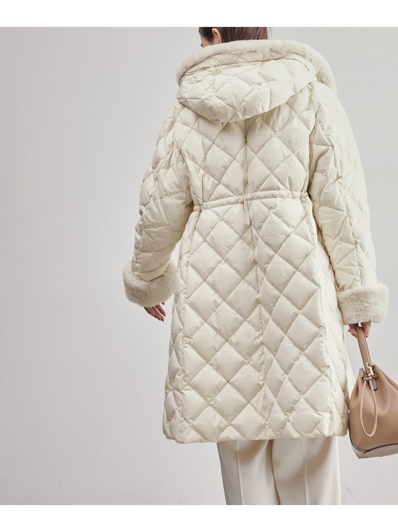 楽天市場】【TAION*LIMONTA】 ファー付き 軽量キルティング ダウン