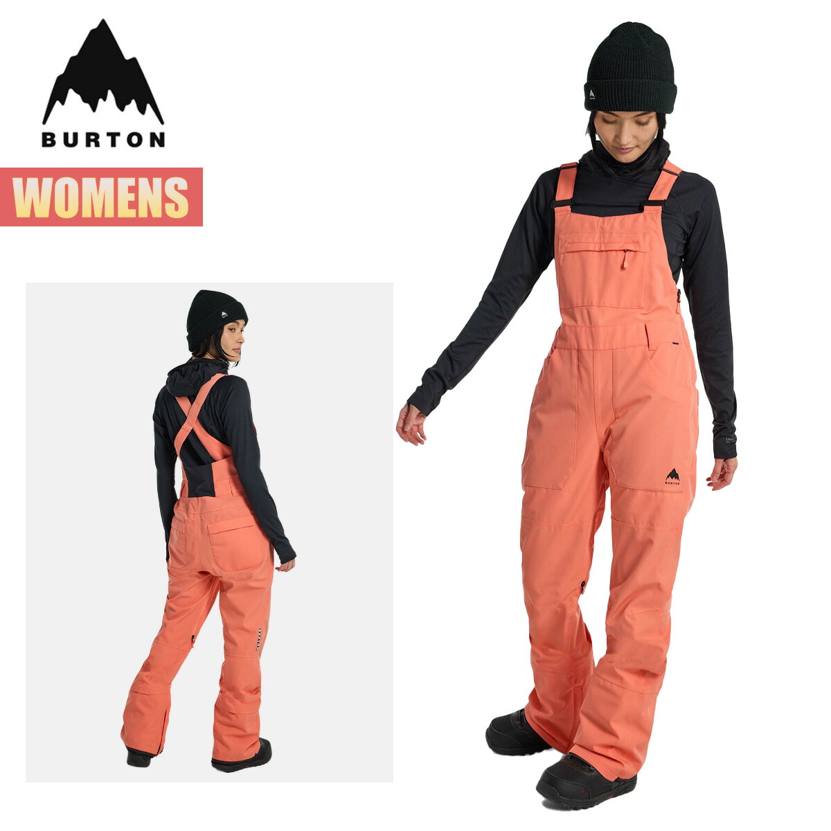 楽天市場】バートン スノーボードウェア レディース ビブパンツ 24-25