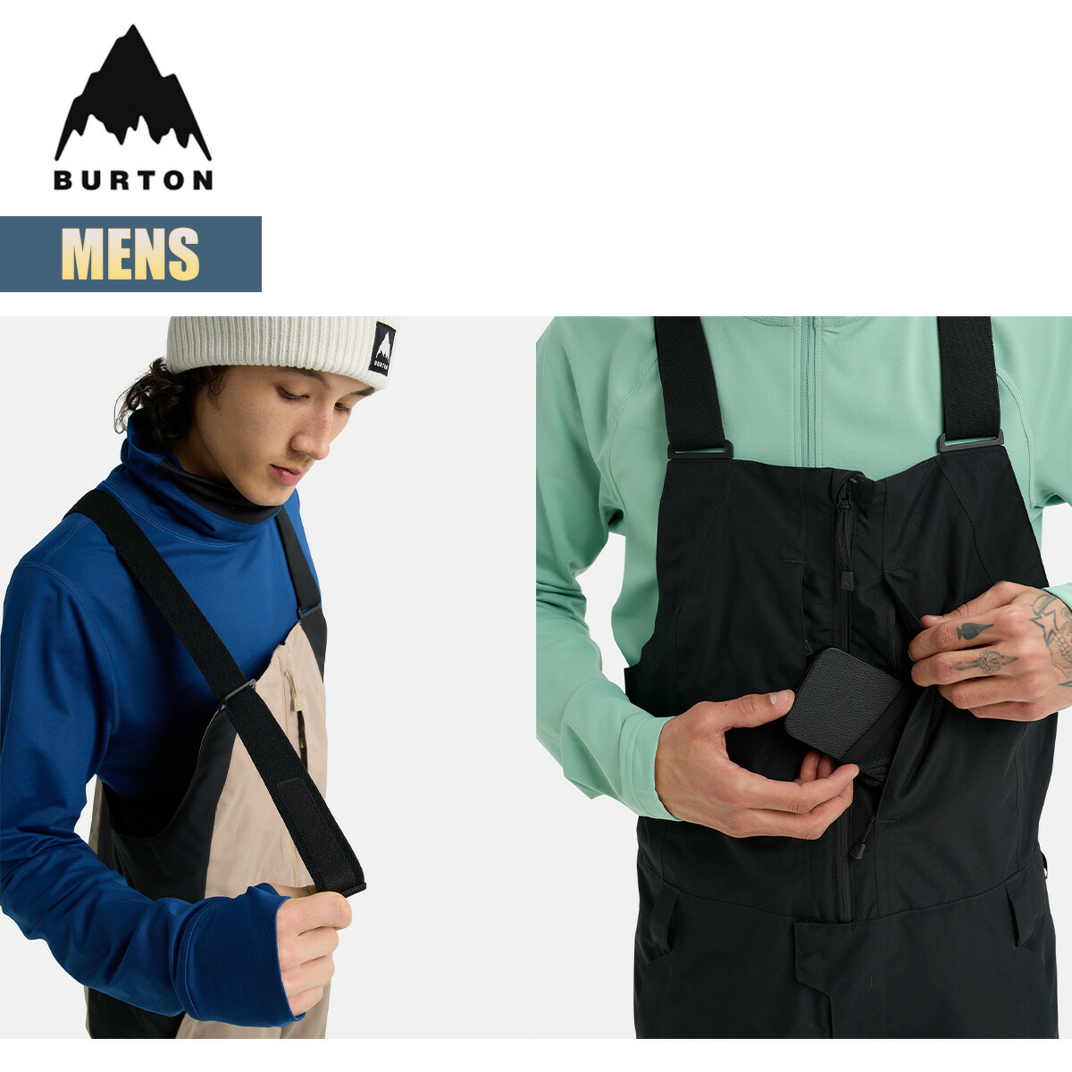 楽天市場】バートン スノーボードウェア メンズ ビブパンツ 25-26