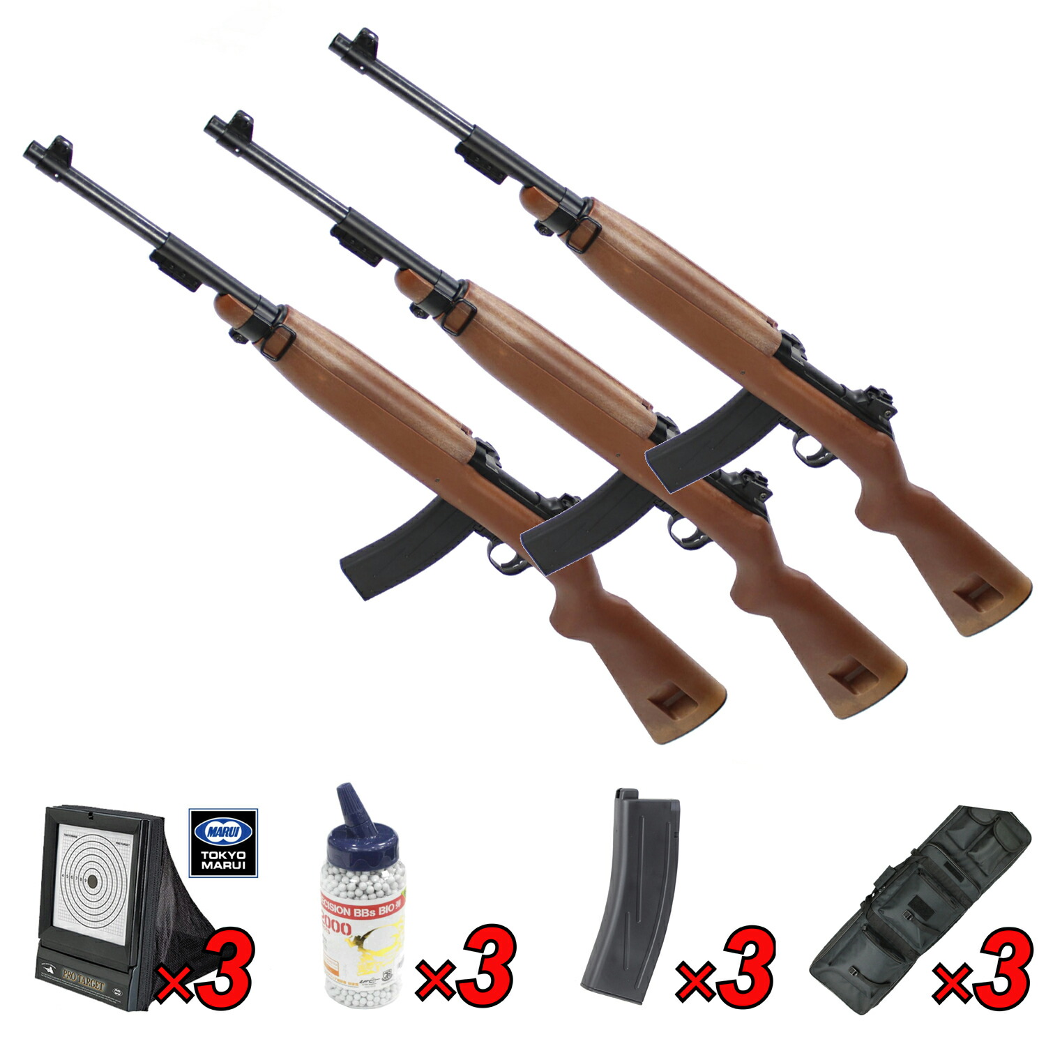 楽天市場】【本体セット】AGM M1カービン エアコッキングFW（3人分