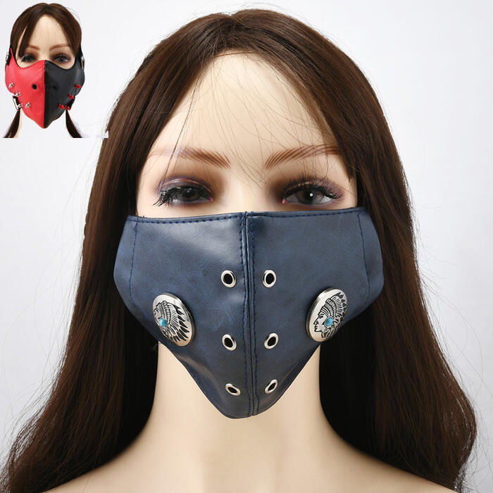 楽天市場】フェイクレザー 合皮 マスク ビジュアル系 フェイスマスク