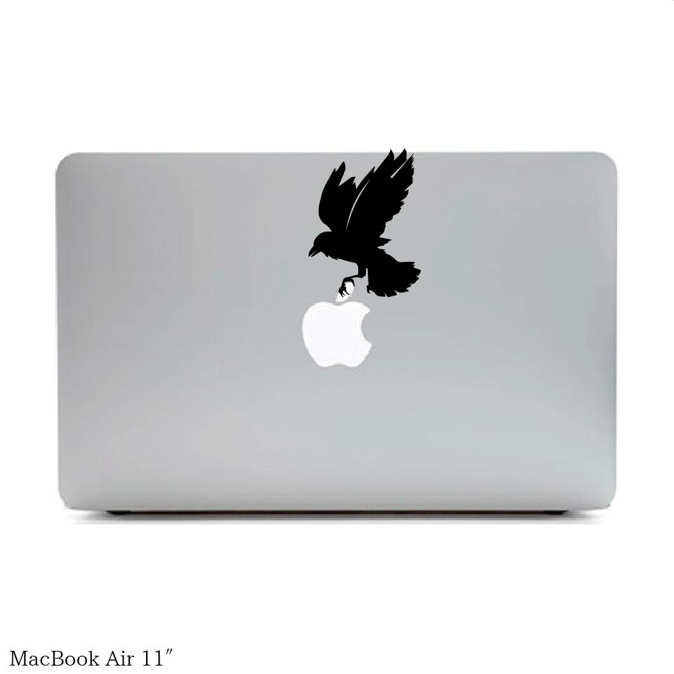 楽天市場】【全機種対応】 MacBook ステッカー スキンシール カラス