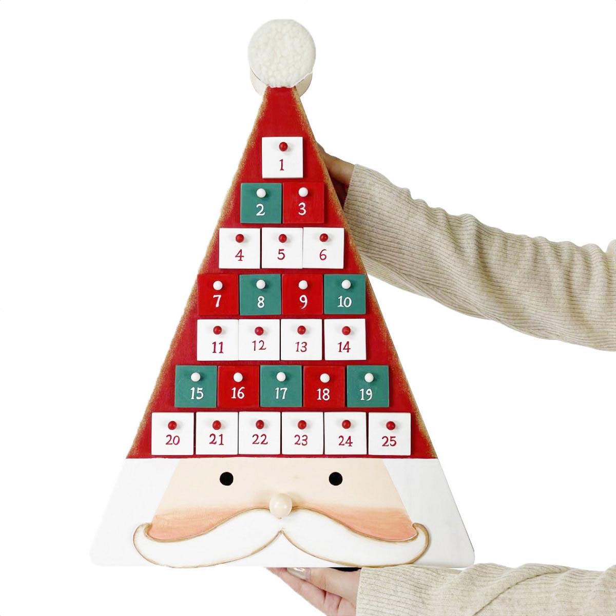 楽天市場】木製アドベントカレンダー サンタ 幅32.5cm 1個送料無料