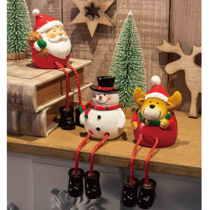 楽天市場】足ブラクリスマスドール サンタ 1個サンタ、スノーマン