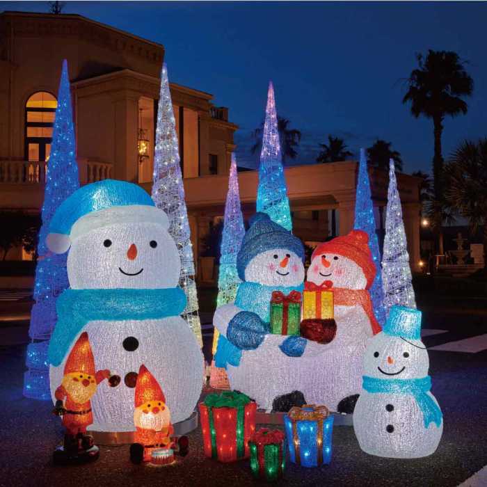 楽天市場】LEDブリリアントモチーフライト バケツスノーマン ブルー