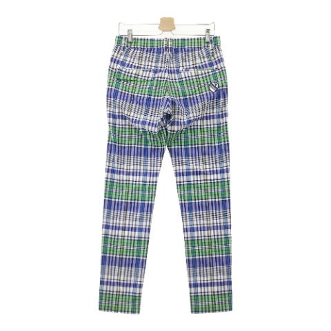 PEARLY GATES パーリーゲイツ パンツ チェック柄 ブルー系 4 【中古