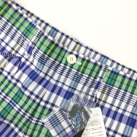 PEARLY GATES パーリーゲイツ パンツ チェック柄 ブルー系 4 【中古