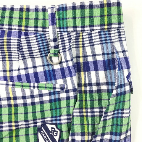 PEARLY GATES パーリーゲイツ パンツ チェック柄 ブルー系 4 【中古