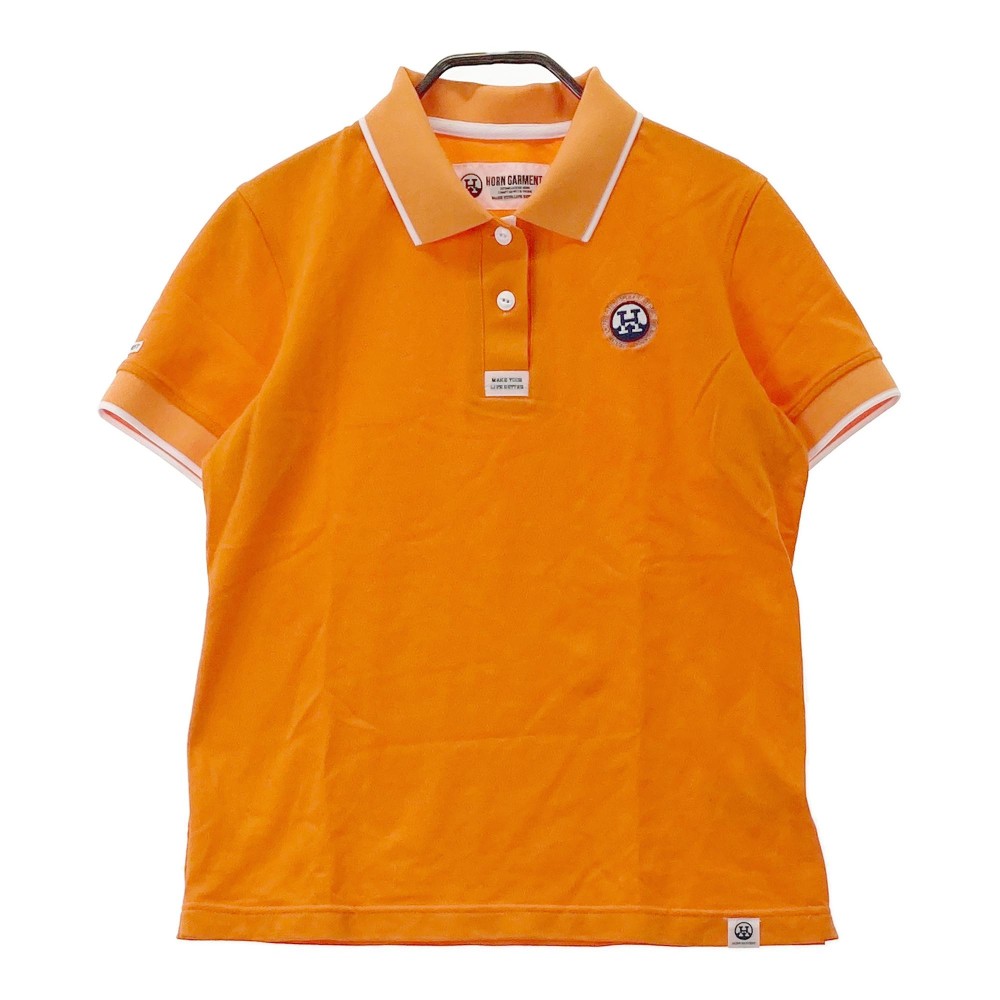 新品タグ】HORN GARMENT ホーンガーメント 切替 長袖ポロシャツ M HORN
