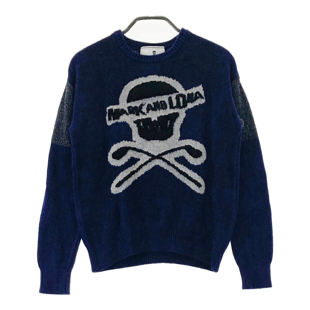 MARK LONA フード付きセーター 青 MARK LONA フード付きセーター 青