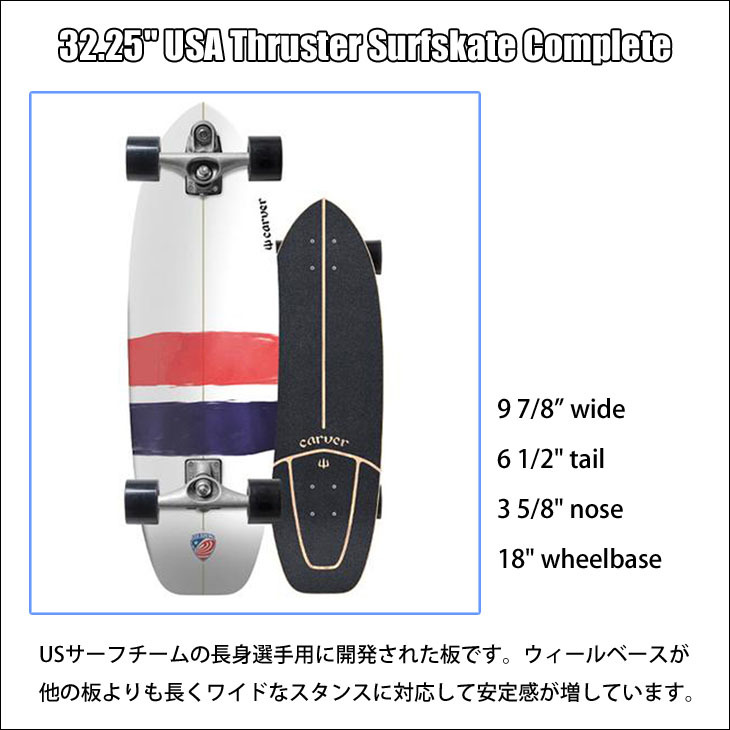 楽天市場】CARVER カーバー スケートボード USA Thruster スラスター