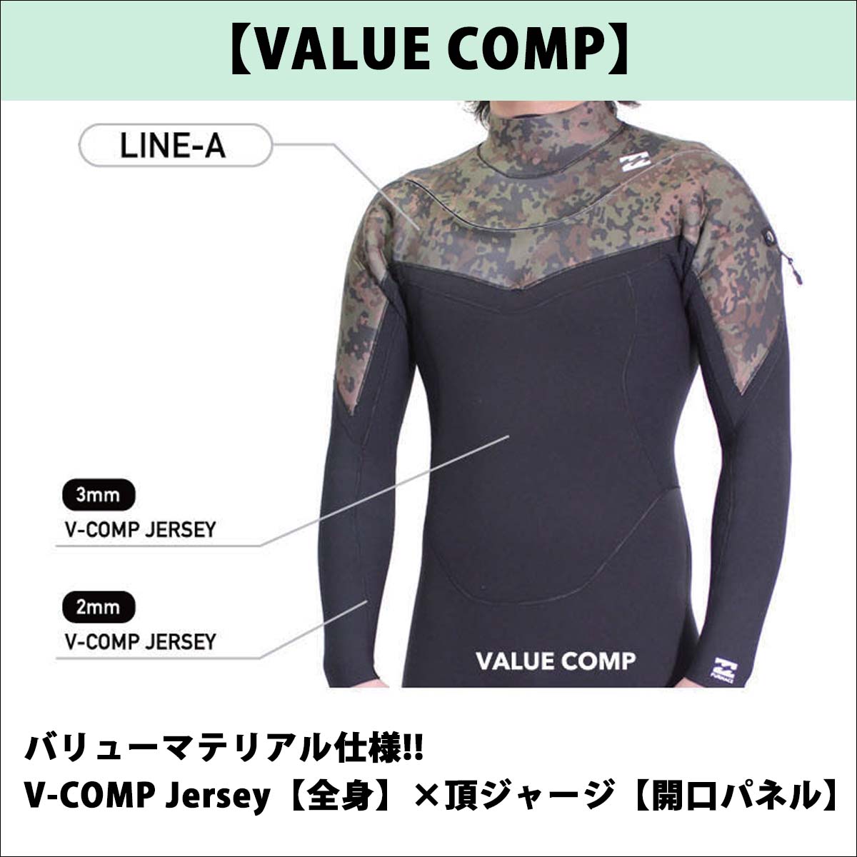 楽天市場】24 SS BILLABONG ビラボン シーガル ウエットカスタム