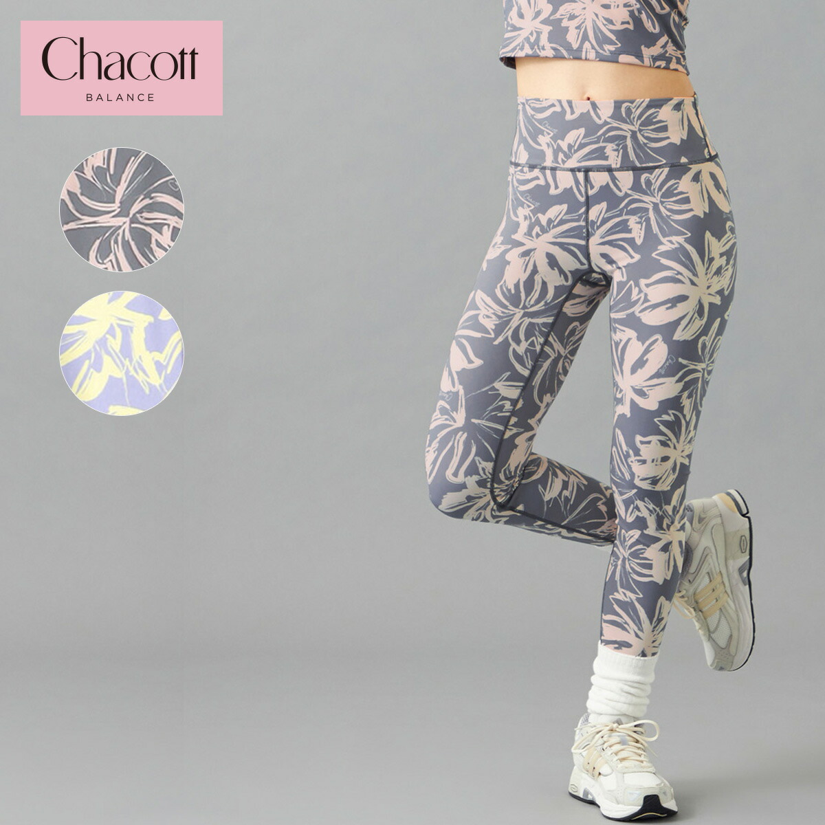 チャコット ヨガ ピラティス レギンス プチローズ 花柄 チャコット