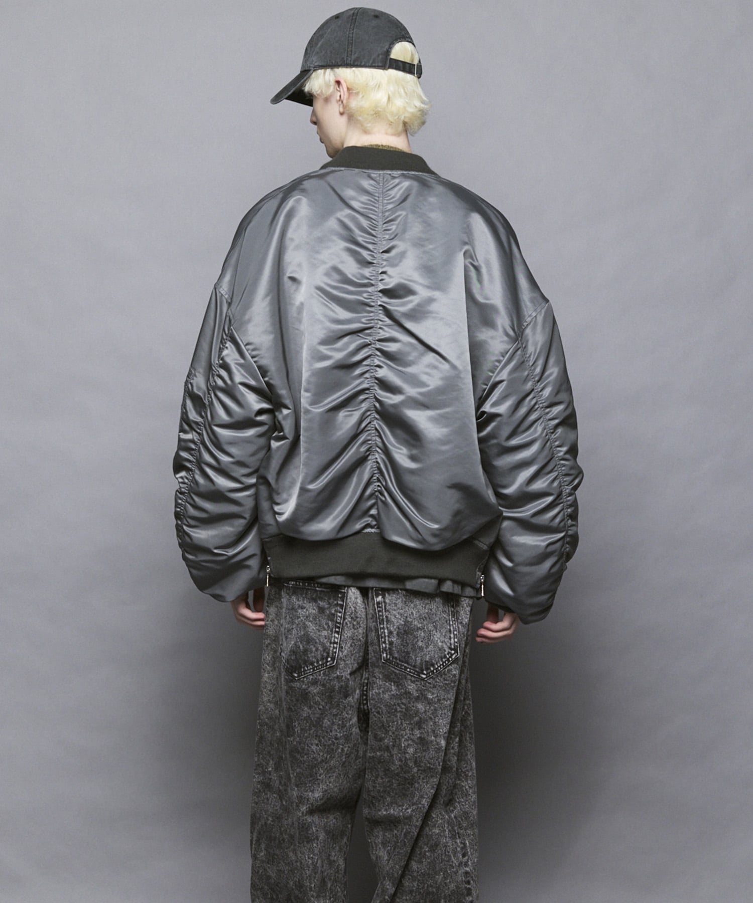 MAISON SPECIAL｜Prime-Over Wool Nylon MA-1 Bomber Jacket | Rakuten