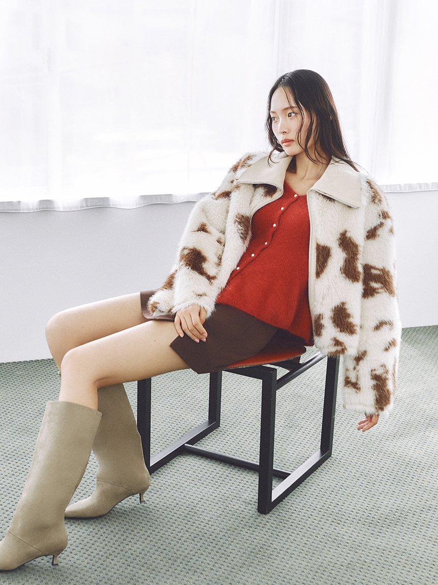 FRAY I.D｜フォックスカシミアペプラムカーディガン | Rakuten Fashion