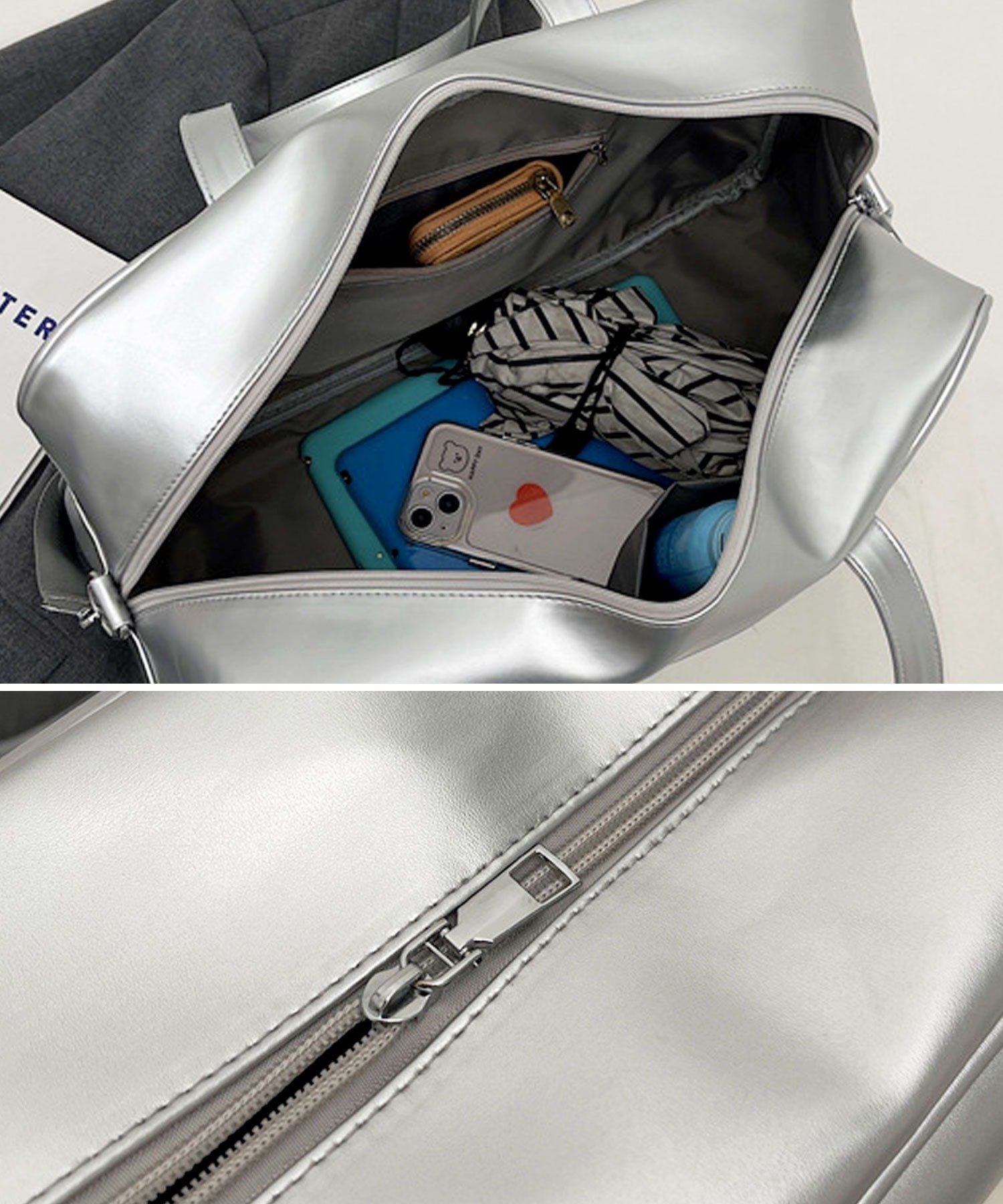 florist｜2WAY/大容量/ヴィーガンレザースクエアビッグボストンバッグ