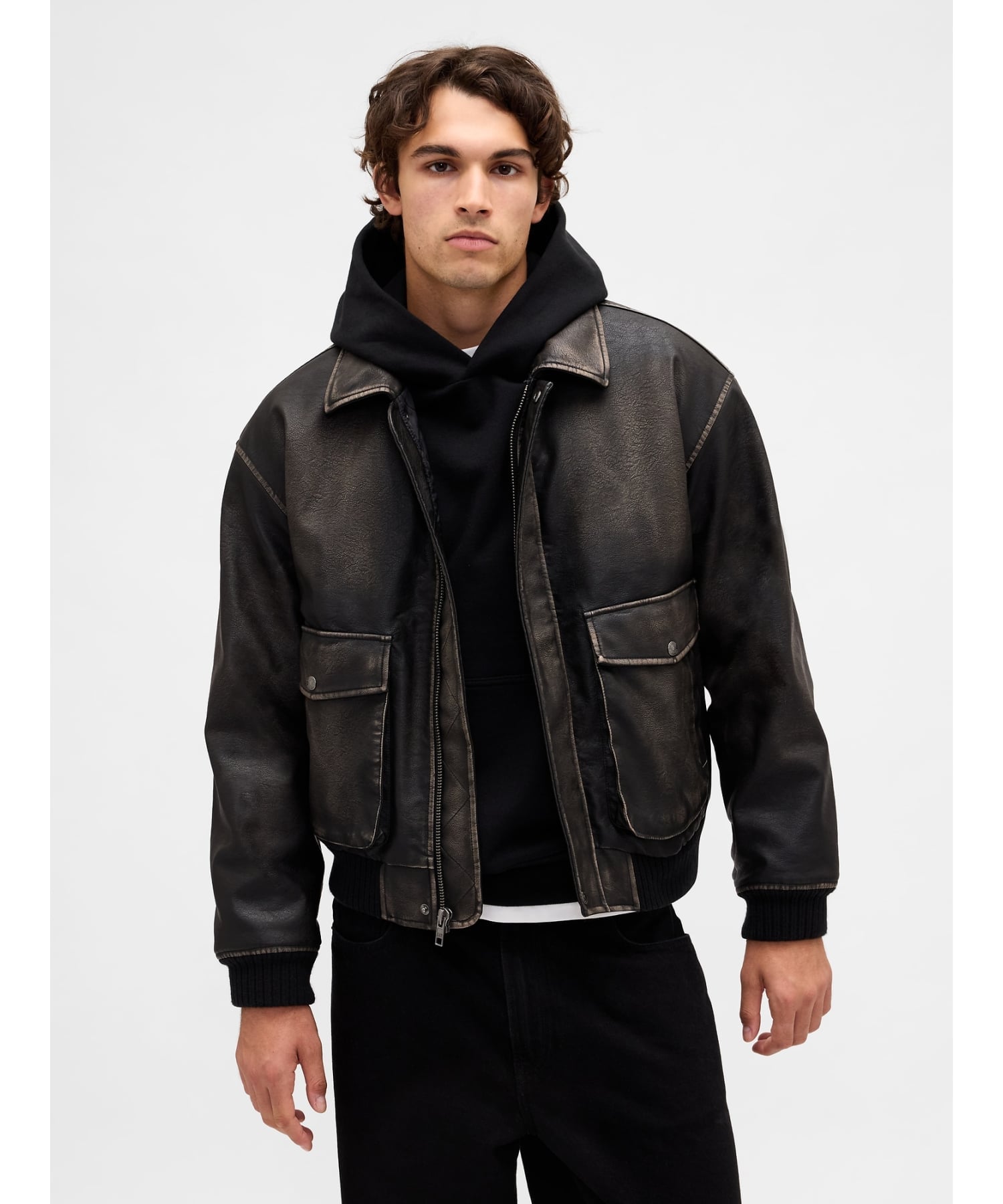 GAP｜(U)リサイクル ヴィーガンレザー ボンバージャケット | Rakuten