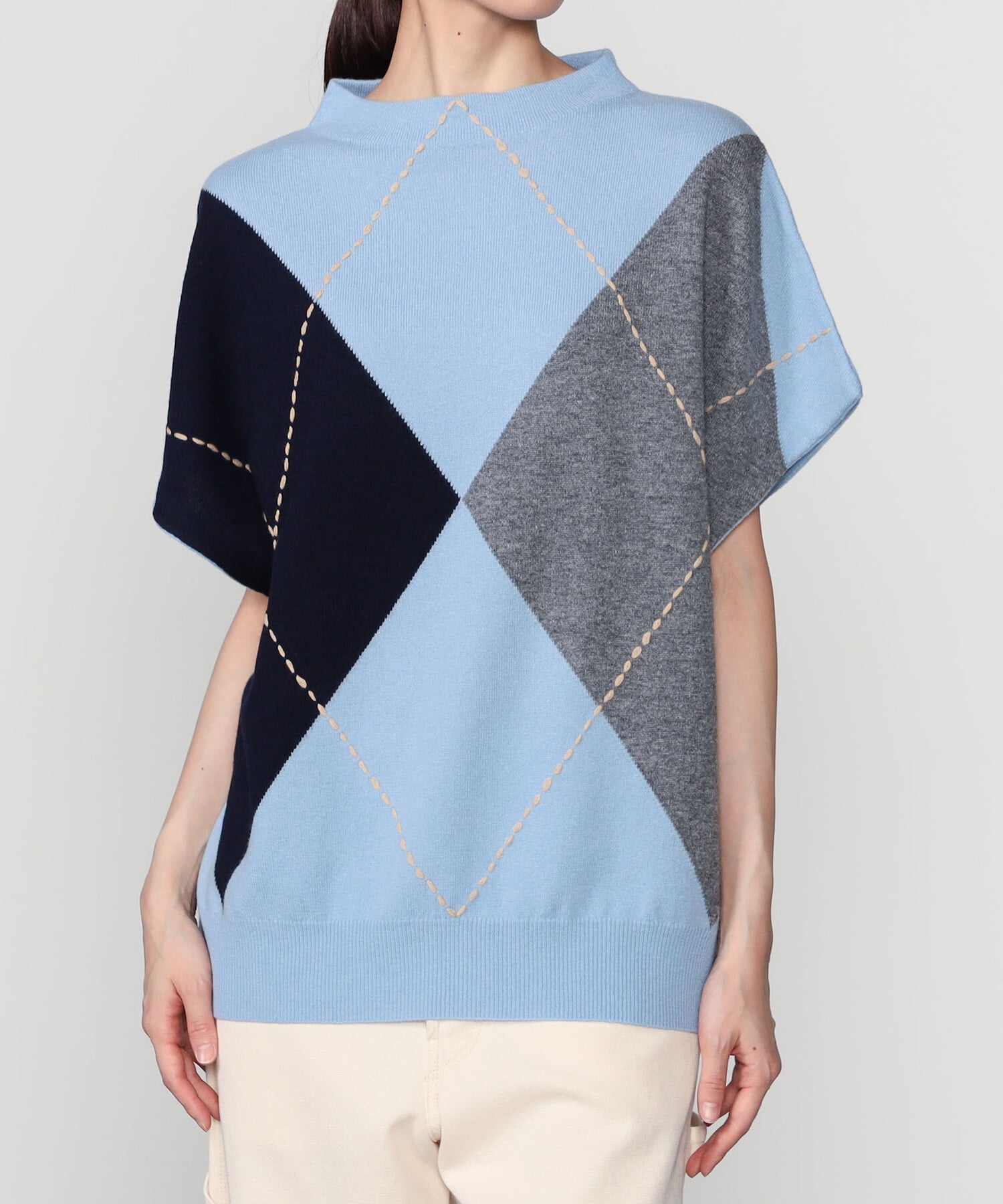 Bshop｜ADAWAS | ボトルネック アーガイルベスト WOMEN | Rakuten