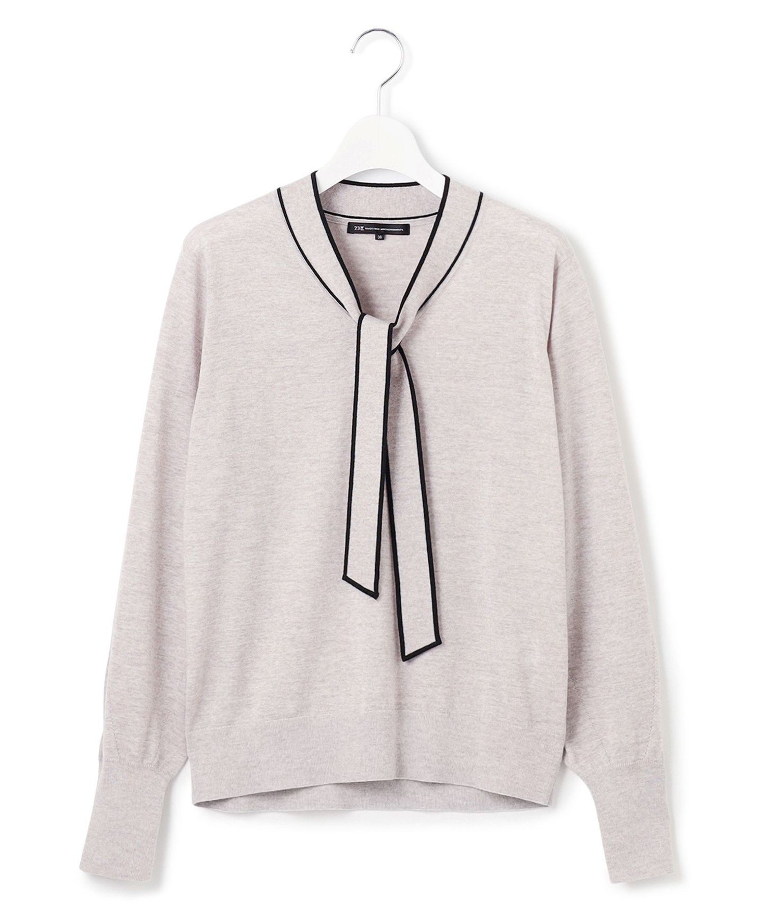 23区｜【洗える】ウーステッドウール ボウタイ ニット | Rakuten